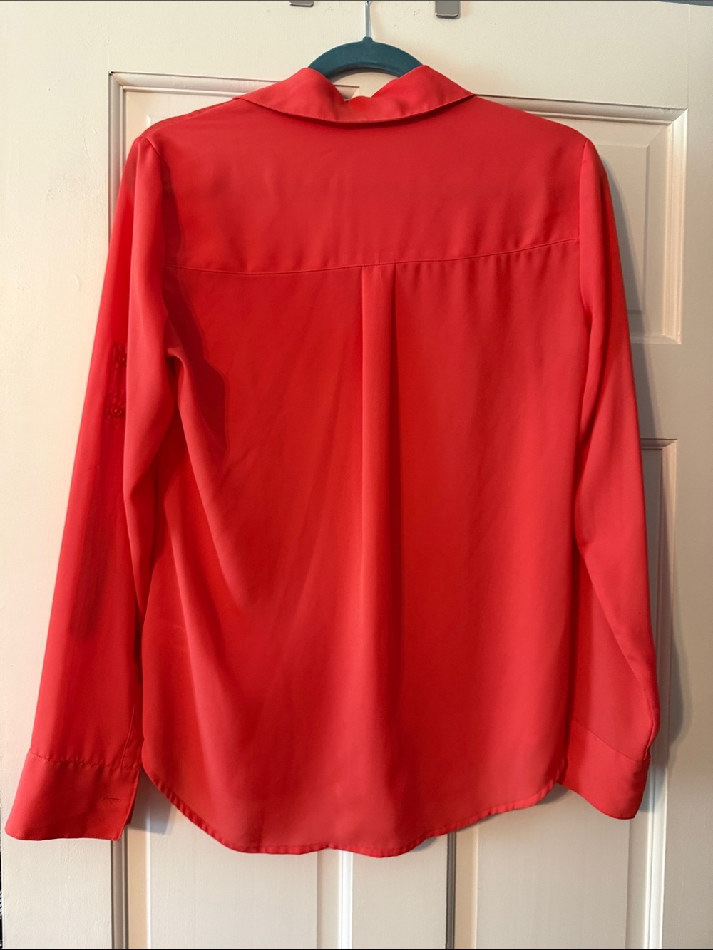 Express Coral Button-Front Workshirt - Picture 5 of 5
